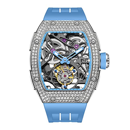 Haofa Tourbillon Uhr Luxus Tonneau Diamantgehäuse Skeleton Automatik Mechanische Uhr Saphir Wasserdicht Leuchtend Selbstaufzug Herrenuhr 1901-1S Blau Haofa Tourbillon Uhr Luxus Tonneau Diamantgehäuse Skeleton Automatik Mechanische Uhr Saphir Wasserdicht Leuchtend Selbstaufzug Herrenuhr 1901-1S Blau von Haofa