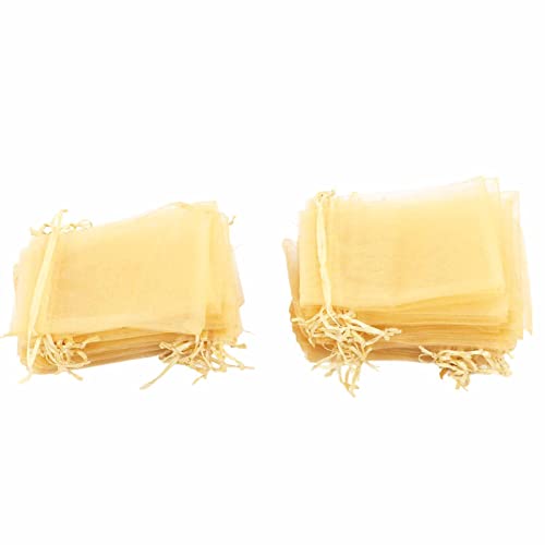 100pcs Organza -Beutel, Transparente Schmucktaschen mit Kordelzug, Minipreise, Münzen mit Kordelstring, Elegante Farbenfrohe Verkleidung, Ideal für Schmuck, Sammlerstücke, Alltägliches Geschenken, von Haofy