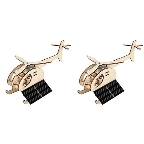 2-teiliges Flugzeug-Modell-Set aus Holz, pädagogisches Spielzeug für Erwachsene und Kinder, Flugzeug-Baugruppe, Malen Sie Ihr Bastelset für Flugzeuge in von Haofy