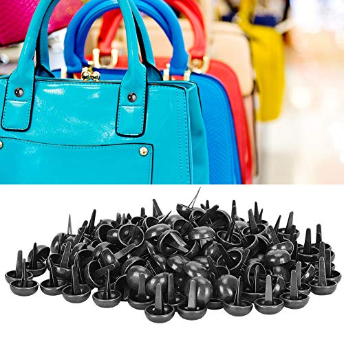 Haofy 200 Stück Messing Nail Heads Stud Pilz Füße Stifte 15mm Schwarz Metall Kegel für Leder Handwerk Gürtel Taschen Schuhe mit Anti Rost Verschleiß Fest von Haofy