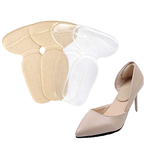 Haofy Fersenpolster Gel Fersenhalter, 2 Paar Schuhe Fersenschutz Silikon Selbstklebend Ferse Schuheinlagen für Damen Herren, Antislip Einlegesohle Pumps Fersenpolster High Heels Pads Heel Grips Liner von Haofy