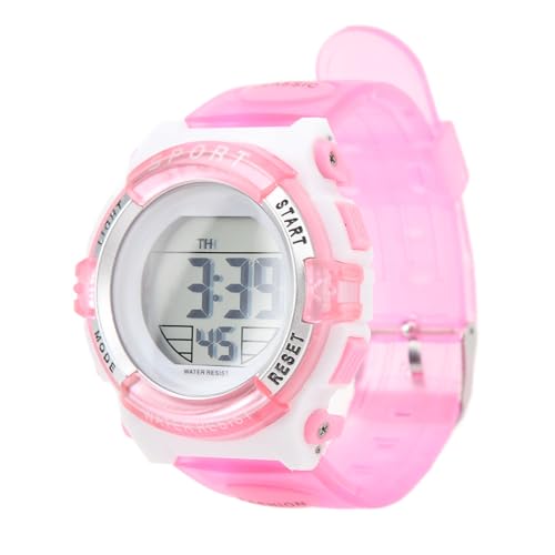 Haofy Leichte und Tragbare Digitale Chronographen Wasserdichtes Wagendurchdringliche Verschleißmaterial Elektrische Uhr für Mädchen Dekorative Funktion Im Freien Im Freien Außenstil Girls Schwimmen von Haofy