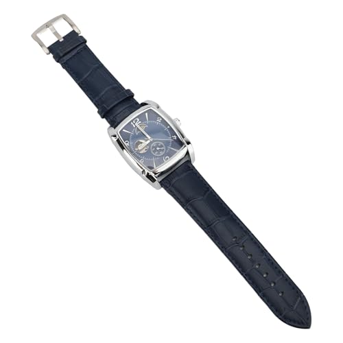 Haofy Skelett Automatische Mechanische Handgelenk Uhr Mondphase Selbstwickeln Wasserfeste Luxuriöse Chronographen Analogon für Männer, Geeignet für Regnerisches Wetter (Silber Blau) von Haofy