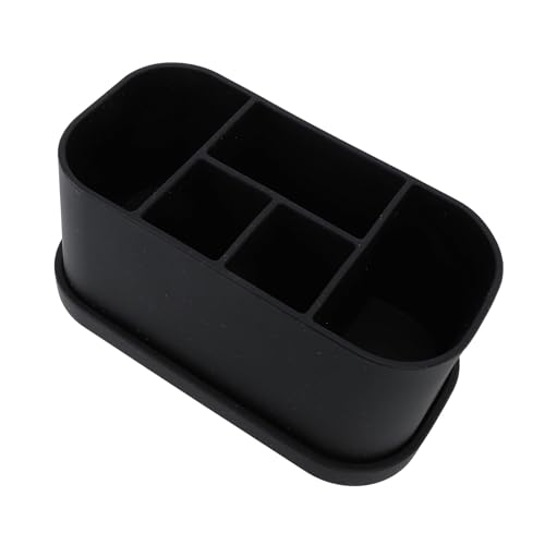 Haofy Stilvoller Silikon Zahnbürstenhalter Starker Saugnapfbad Badezimmerarbeitsplatte Organizer für Paare (Black) von Haofy