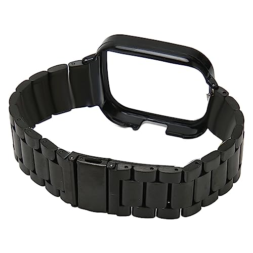 Haofy Uhrenarmband, Poliertes Exquisites Edelstahl-Uhrenarmband 2 in 1, Angepasst für Männer für Geschäftstreffen (BLACK) von Haofy