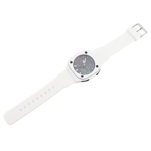 Haofy Wasserfeste EL Hintergrundbeleuchtung Stop Owatch Alarm Alarn TPU Gurt Digital Sports Uhr Dual Time Display Outdoor für (White) von Haofy
