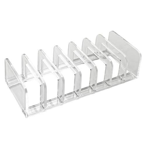 Lidschatten-Paletten-Organizer, Acryl-Make-up-Kosmetik-Aufbewahrungshalter, 7 Abschnitte Unterteilt, Klarer Acryl-Make-up-Paletten-Organizer für Badezimmer-Waschtisch mit Acryl von Haofy
