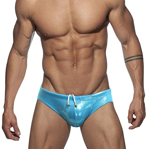 Badeslip Herren Sexy Kurz Eng Badeshots Bikinihose Trunks mit Kordelzug Sommer Bademode Schwimmhose Männer Beachwear Schwimmshorts Badepants Sommer Shorts Badehose Strandkleidung von Haohon