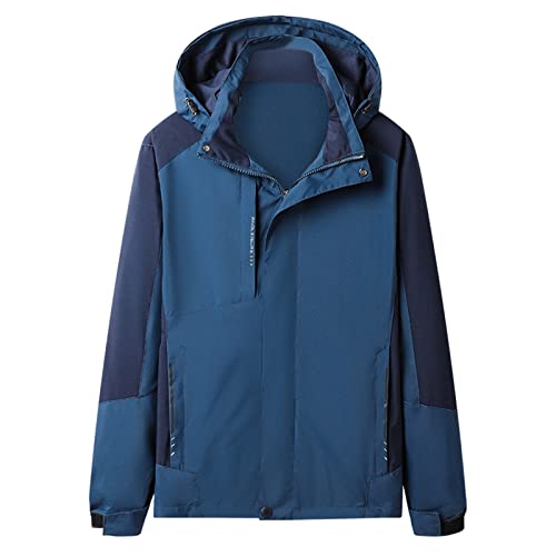 Übergangsjacke Herren XXXL, Regenjacke Herren Wasserdicht Atmungsaktiv Lightweight Softshelljacke Dünn Gefütterte Thermo Skijacke Snowboardjacke Fahrradjacke Sportjacke Wandernjacke von Haohon