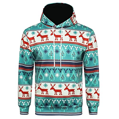 Weihnachtspullover Herren 4XL Übergröße, Ugly Christmas Sweater Herren 6XL, Weihnachtspullover Rot Weiß Damen, Weihnacht Pullover, Weihnachtspulli Herren 3XL,Kapuzenpullover Weihnachten von Haohon