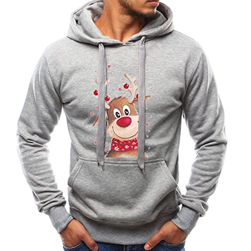 Weihnachtspullover Herren 5XL, Ugly Christmas Sweater Herren 6XL, Weihnachtspullover Damen Katze, Weihnacht Pullover, Hässliche Weihnachtspulli Herren,Kapuzenpullover Weihnachten von Haohon