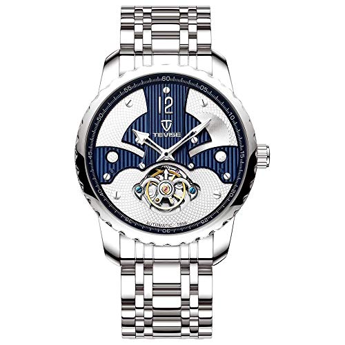 Armbanduhren,Herrenuhr Tourbillon Automatic Mechanical Waterproof, Blau von Haonb