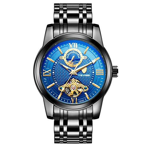 Armbanduhren,wasserdichte Automatikuhr Für Herren, Schwarz Und Blau von Haonb