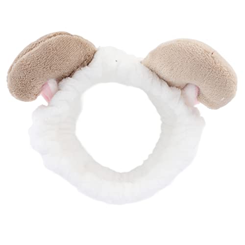 Dusch-Stirnbänder, einfach zu tragen, elastisches Gesichts-Make-up-Stirnband, Mehrzweck, zum Waschen des Gesichts, zum Spielen, Yoga, zum Laufen und Trainieren (Krallen-Stirnband, weiß) von Haowecib