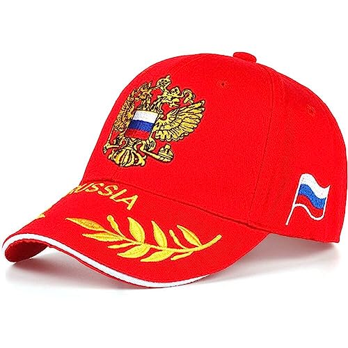 Haowul Unisex Baseball Mütze, Russische Emblem Sticker Baseballhüte, Klassische Vintage Cap Trucker Caps Atmungsaktiv von Haowul