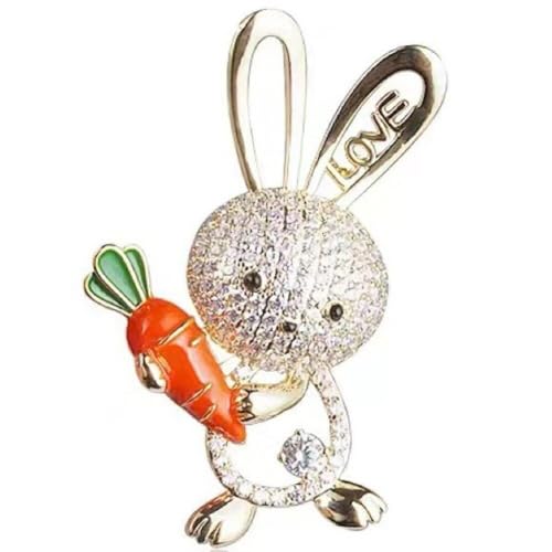 Süße Kaninchenbroschen Für Frauen Cartoon Tier Bunny Revers Pins Emaille Badge Bag Hut Dekor Corsage Strickjelikenschmuck Geschenke von Haowul