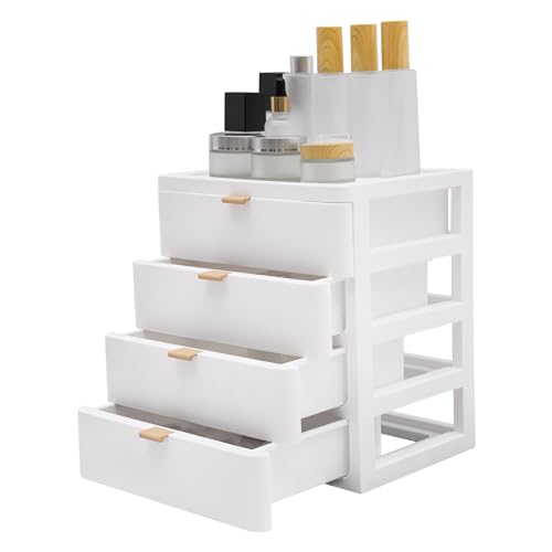 Aufbewahrungsbox für Büro, 4 Etagen, Schreibtisch-Organizer mit Schublade, PP Aufbewahrungsbox für Kosmetik, zum Aufbewahren von Büchern, Schmuck, Kosmetik, Snacks, verschiedenen Gegenständen usw Aufbewahrungsbox für Büro, 4 Etagen, Schreibtisch-Organizer mit Schublade, PP Aufbewahrungsbox für Kosmetik, zum Aufbewahren von Büchern, Schmuck, Kosmetik, Snacks, verschiedenen Gegenständen usw von Haoxuesen
