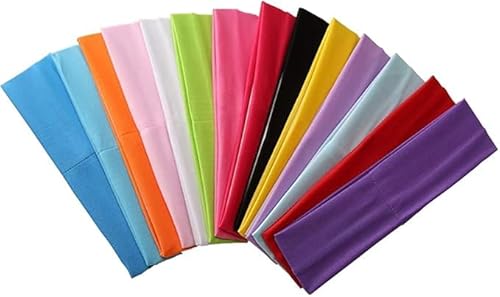 Haoyaru 14 Stück Mischfarben Damen Yoga Sport Kopfband - Weiche elastische Mädchen Sport Kopfband Haoyaru 14 Stück Mischfarben Damen Yoga Sport Kopfband - Weiche elastische Mädchen Sport Kopfband von Haoyaru