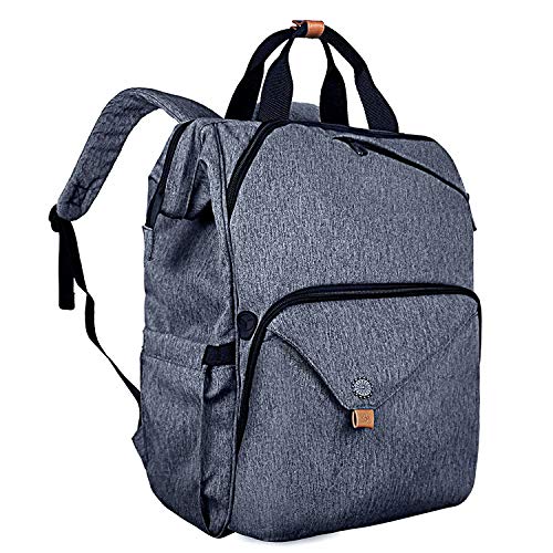Laptop Rucksack Grau 15,6 Zoll Wasserdichter Business Computer Notebook Rucksack mit Laptopfach Herren Damen (7651EU-BG) von Hap Tim