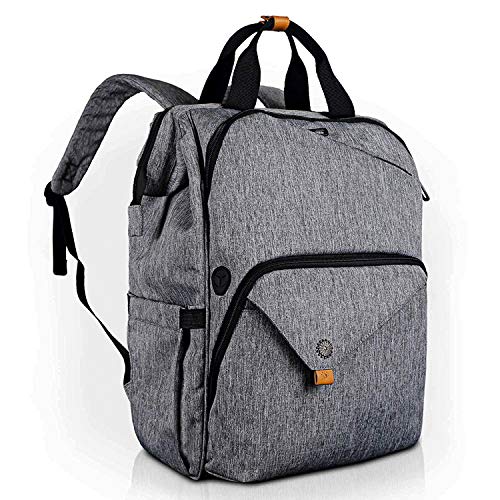 Laptop Rucksack Hellgrau 15,6 Zoll Wasserdichter Business Computer Notebook Rucksack mit Laptopfach Herren Damen(7651EU-G) von Hap Tim