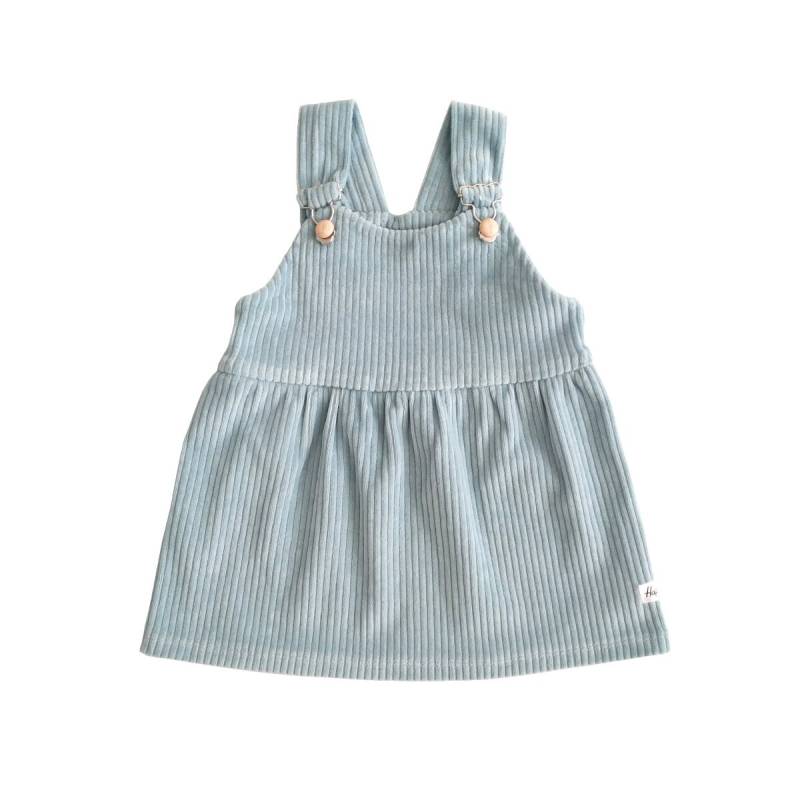 Cordkleid Aus Bio Sweat in Hellblau von Hapitimeboutique