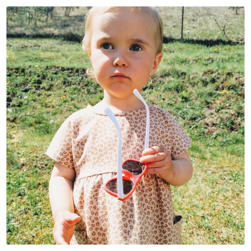 Mädchenkleid in Leopardenmuster Beige von Hapitimeboutique