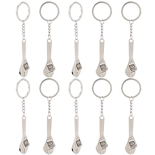 Hapivida Verstellbarer Kleiner schlüssel, hochwertiger mini schlüsselring Werkzeug Satz aus Messing, Rutschfester maulschlüssel für Reparatur und dekor, 10pcs von Hapivida