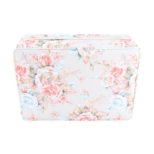 252 Slots Große Kapazitätsbeutel, 5 Schichten Bleistiftkoffer mit Reißverschluss, Schreibwarenorganisator Beutel für Schüler Künstler School Office Art Craft Kunsthandwerk (Reisrosen) von Hapivida
