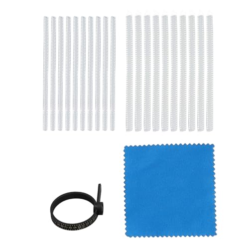 Hapivida Silikon Ringe Größenversteller, 2 Größen Unsichtbarer Ringschutz mit Messwerkzeug für Damen und Herren, Schmuckspanner von Hapivida