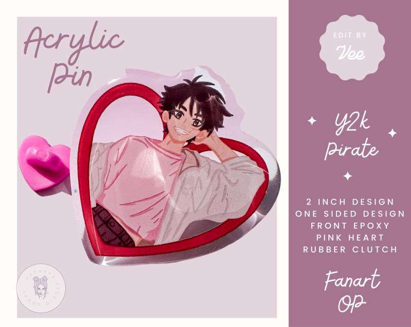 Anime Boy Pin Kawaii Y2K Style Cute Boy Epoxy Acrylic Collector Gift For Lover von HapnapsStudio