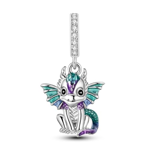 Charms kompatibel mit Pandora-Armbändern, baumelnde Charms aus Sterlingsilber für Armbänder und Halsketten, Herz, Schmetterling, Drache, Meerestier, Reiseanhänger, Perle, DIY-Charm von Hapour