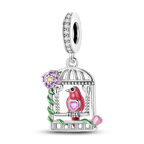 Charms kompatibel mit Pandora-Armbändern, baumelnde Charms aus Sterlingsilber für Armbänder und Halsketten, Herz, Schmetterling, Drache, Meerestier, Reiseanhänger, Perle, DIY-Charm von Hapour