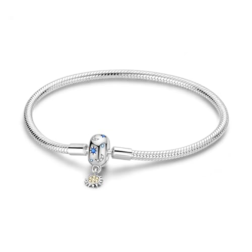 Hapour Armkette Damen Silber 925, Damen Armband für Beads Charms Schmetterling und Stern Kette Charm Armband für Frauen Mama von Hapour