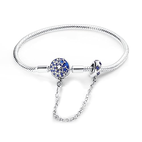 Hapour 925 Sterling Silber Charms Armband für Frauen Schmetterling bester Freund Herz Mond und Stern Schlange Kette Charm Armband mit 5A Cubic Zirkoniumdioxid von Hapour