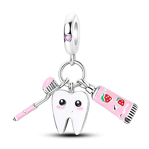 Hapour 925 Sterling Silber Charms für Armbänder Halskette Europäischen Schmuck Anhänger Perlen Pudel Charm für Frauen Mutter von Hapour