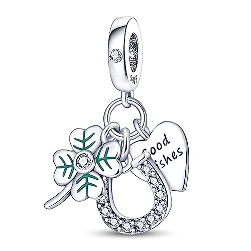 Hapour 925 Sterling Silber Dangle Anhänger Charms Beads Compatible Fit für Armbänder Halskette Geburtstag Muttertag Schmuck Charme für Frauen von Hapour