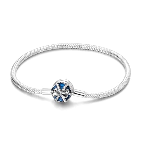 Hapour Armband Silber 925 Charms Armband mit Steinen Blume Momente Charms ikonischen Schlange Armkette Armband Damen Armband für Frauen von Hapour