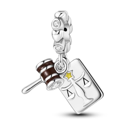 Hapour Charms kompatibel mit Pandora-Armbändern baumelnde Charms aus Sterlingsilber für Armbänder Halsketten Herz Schmetterling Tier Reise Sonnenblume Mond Baum süße Katzenanhänger Perlen-DIY-Charm von Hapour