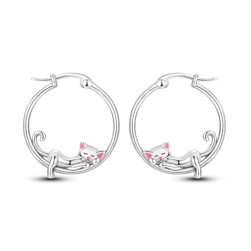 Hapour Creolen Silber 925 Hoop Ohrringe für Frauen Ohrringe Damen Twisted Hoops Ohrringe Klobig Leichtes Gewicht Cubic Zirkonia von Hapour
