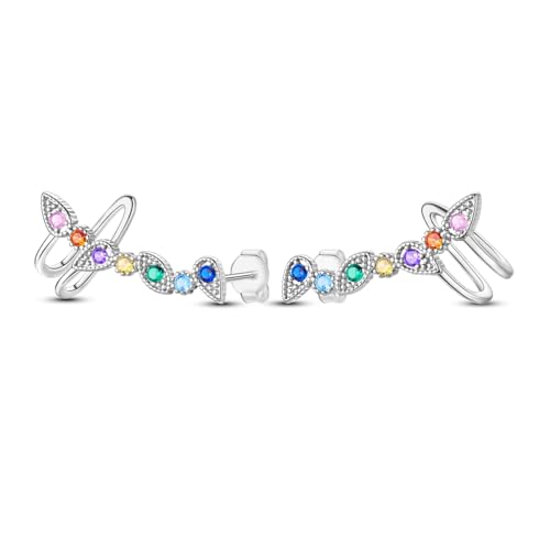Hapour Ohrstecker Silber 925 für Frauen mit funkelnden 5A Cubic Zirconia Multi-Stil Vintage Piercing Knorpel Ohrring Jcaket für Mutter Ehefrau von Hapour