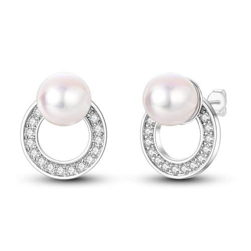 Hapour Ohrstecker Silber 925 für Frauen mit funkelnden 5A Cubic Zirconia Multi-Stil Vintage Piercing Knorpel Ohrring Jcaket für Mutter Ehefrau von Hapour