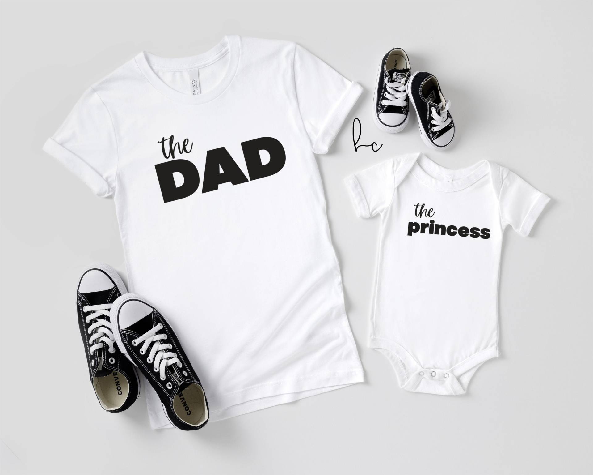 Der Papa Die Prinzessin Daddys Mädchen Passend Daddy Und Ich Shirts- Erster Vatertag Shirt Vater Tochter T-Shirts- Bester T-Shirt - Neues Geschenk von HappilyChicDesigns