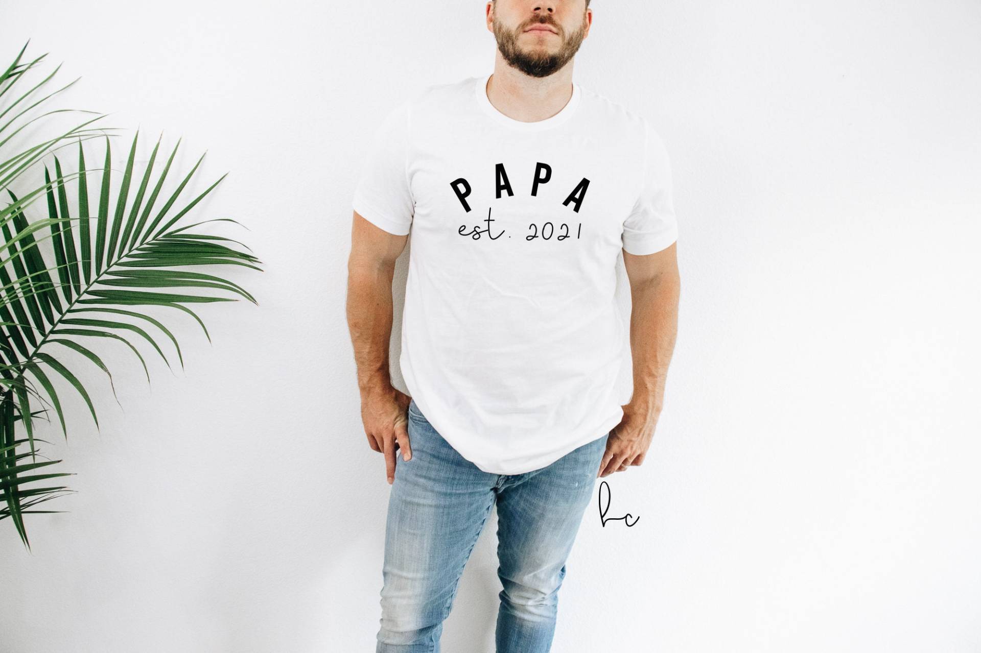 Papa Gegründet Datum Gefördert Zu Baby Ankündigung Ehemann Offenbaren Shirt-Geschenk Für Neue Werdende Papa - Schwangerschaft Mama Shirt von HappilyChicDesigns