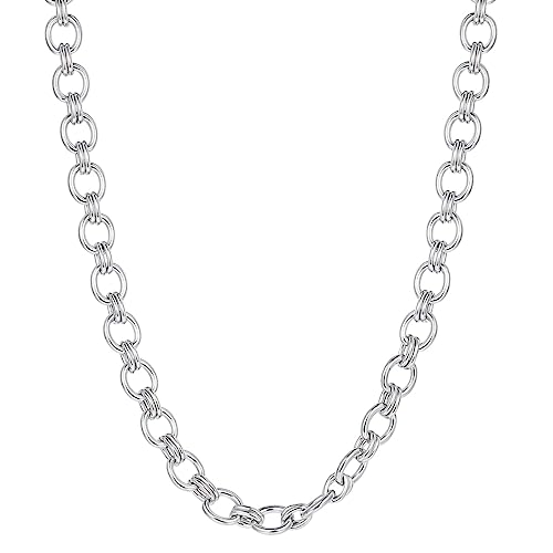 Happiness Boutique Damen Ankerkette Statement Chunky Chain Rundankerkette aus Edelstahl in Silberfarbe Happiness Boutique Damen Ankerkette Statement Chunky Chain Rundankerkette aus Edelstahl in Silberfarbe von Happiness Boutique