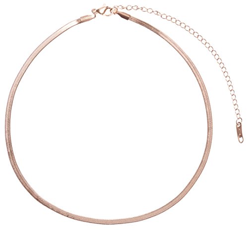 Happiness Boutique Damen Choker in Rosegold | Feines Collier Minimalist Kette aus Edelstahl von Happiness Boutique