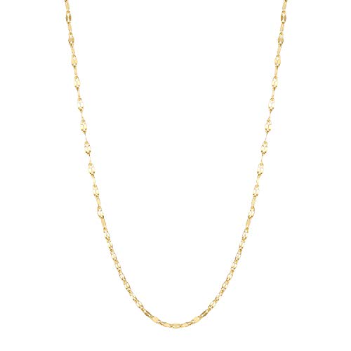 Happiness Boutique Damen Flache Rolokette Schlichte Halskette Rolo aus Edelstahl Goldfarbe von Happiness Boutique