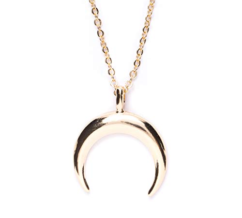 Happiness Boutique Damen Halbmond Kette mit Anhänger in Goldfarbe | Zarte Kette in Minimalist Style Edelstahlschmuck Happiness Boutique Damen Halbmond Kette mit Anhänger in Goldfarbe | Zarte Kette in Minimalist Style Edelstahlschmuck von Happiness Boutique