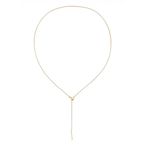 Happiness Boutique Damen Halskette mit Schiebeverschluss | Lariat Y-Kette im Schlangenkette Design | Wasserfeste Edelstahl-Kette in Gold - Rosegold, Silber von Happiness Boutique