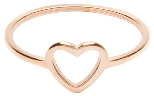 Happiness Boutique Damen Herz Ring Minimalist | Zarter Damenring mit Rosegold Überzogen von Happiness Boutique