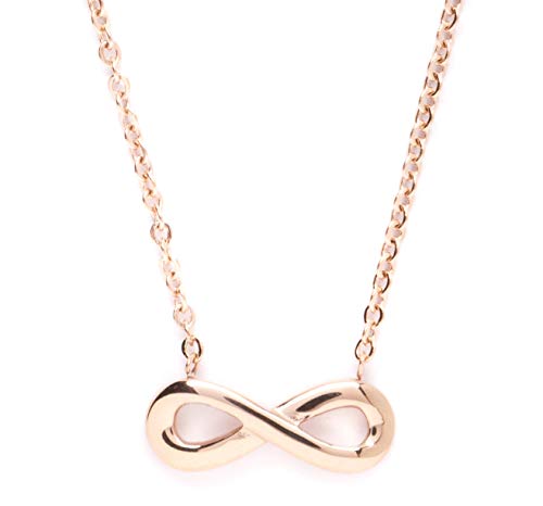 Happiness Boutique Damen Kette mit Infinity Anhänger Rosegold | Titan Halskette Modeschmuck nickelfrei von Happiness Boutique